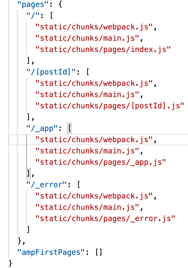 nextj.js 빌드 manifest